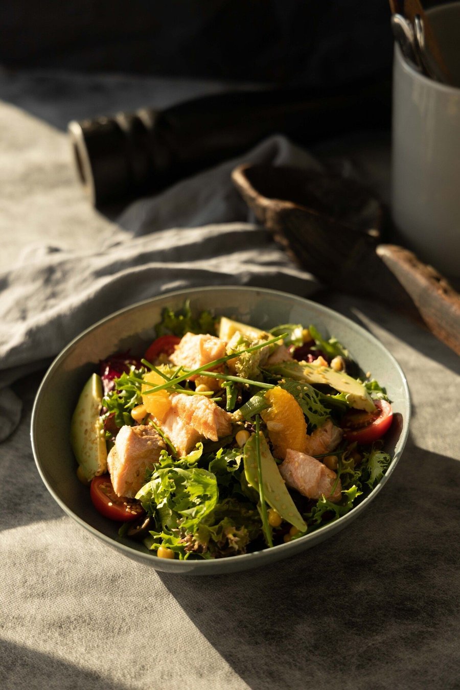 Izgara Somonlu Salata