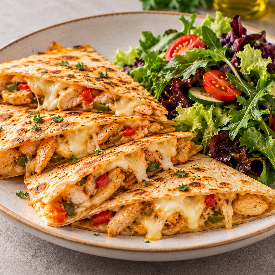 Kaşarlı Tavuklu Quesadilla